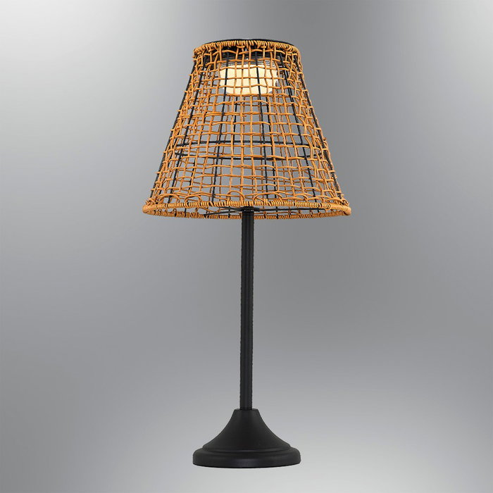 Opviq Lámpara de Suelo de Mimbre Solar Roble Opviq Lámpara de Suelo de Mimbre Solar Roble